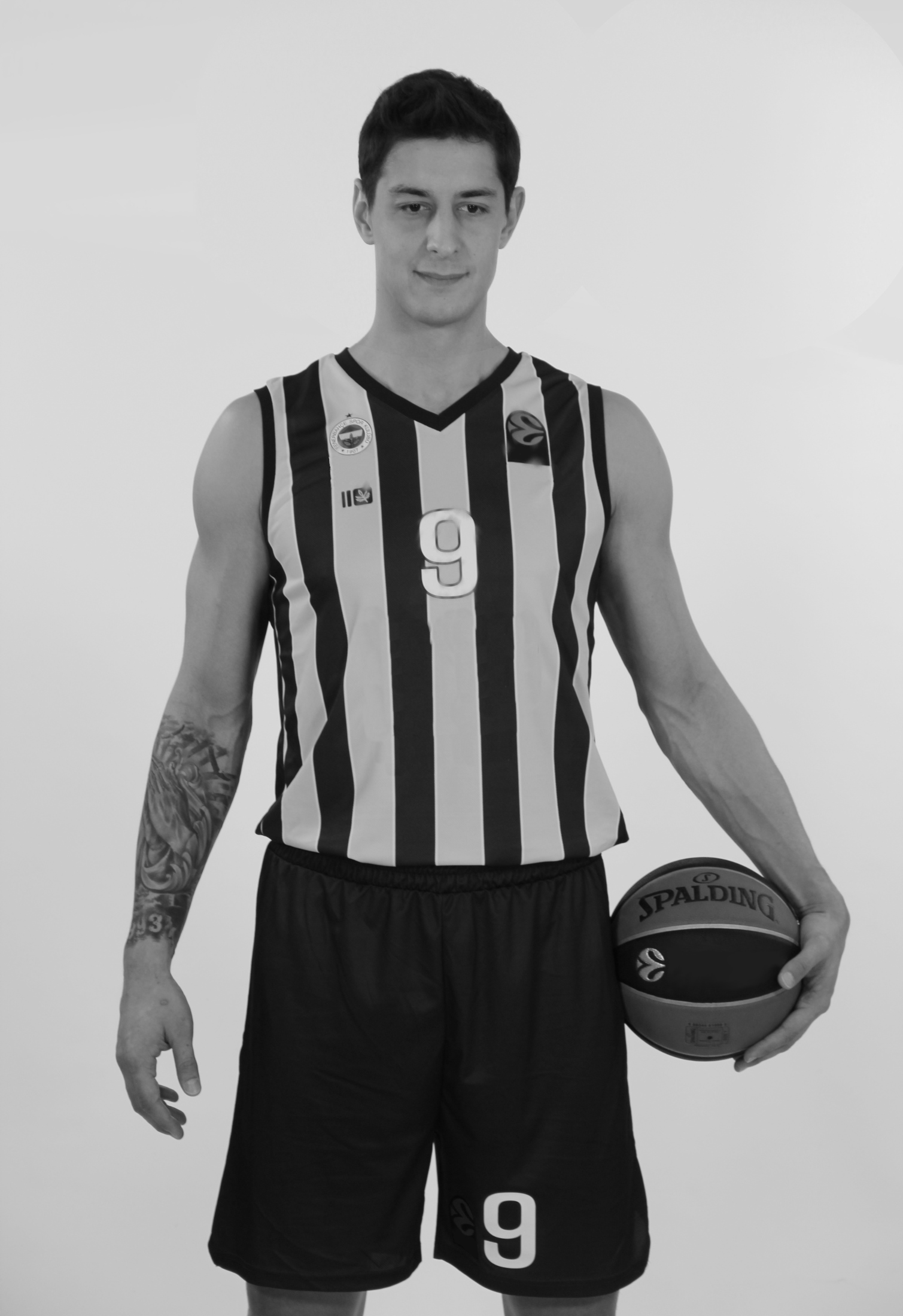 Man holding basketball