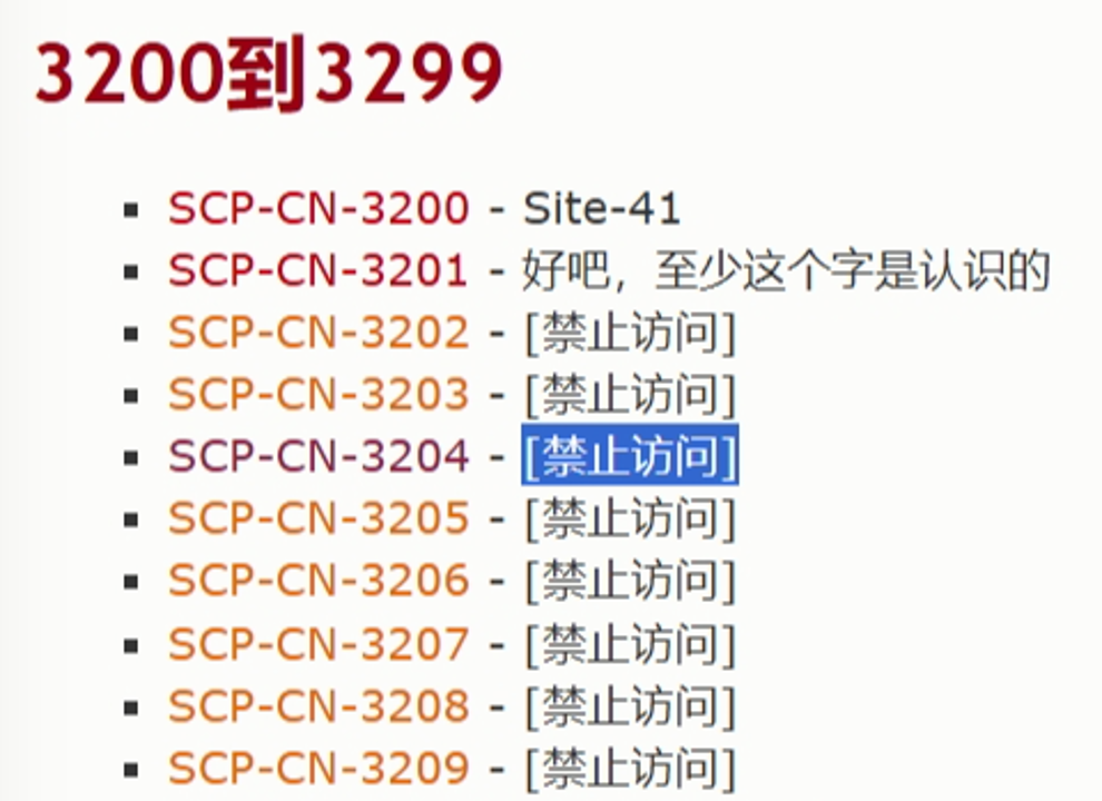 SCP主列表，编辑前