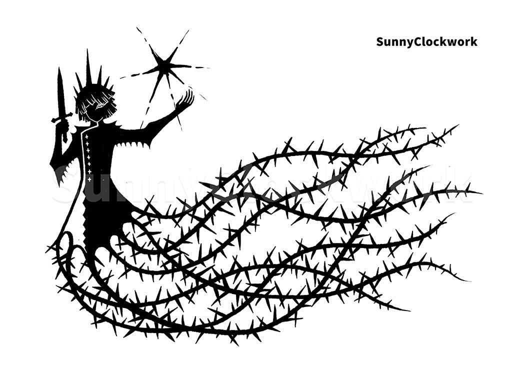 概念艺术 - 黑荆棘女士（SCP-2747）